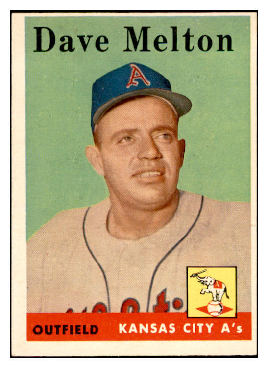 1958 Topps Baseball #391 Dave Melton A's EX-MT 536001