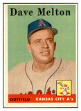 1958 Topps Baseball #391 Dave Melton A's EX-MT 536001