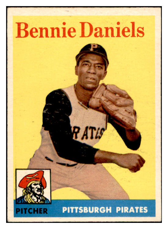 1958 Topps Baseball #392 Bennie Daniels Pirates EX-MT 536002
