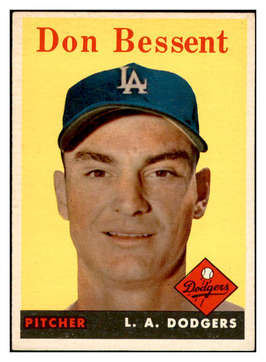 1958 Topps Baseball #401 Don Bessent Dodgers EX-MT 536011