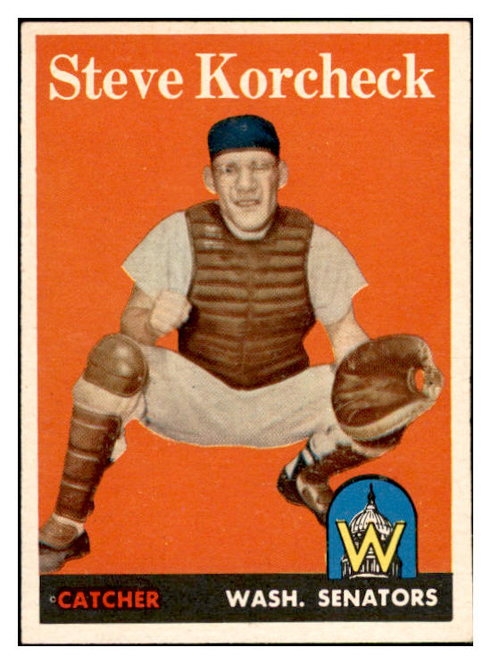 1958 Topps Baseball #403 Steve Korcheck Senators EX-MT 536014