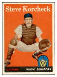 1958 Topps Baseball #403 Steve Korcheck Senators EX-MT 536014
