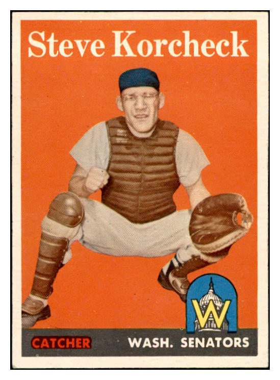 1958 Topps Baseball #403 Steve Korcheck Senators EX-MT 536015