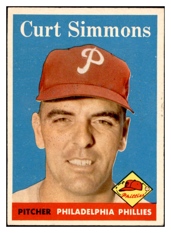 1958 Topps Baseball #404 Curt Simmons Phillies EX-MT 536016