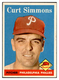 1958 Topps Baseball #404 Curt Simmons Phillies EX-MT 536016