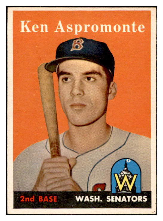 1958 Topps Baseball #405 Ken Aspromonte Senators EX-MT 536017