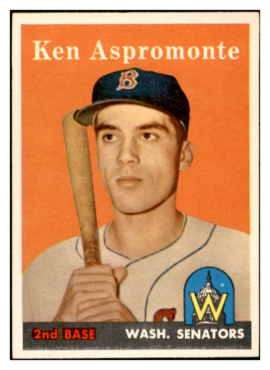 1958 Topps Baseball #405 Ken Aspromonte Senators EX-MT 536018