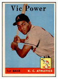 1958 Topps Baseball #406 Vic Power A's EX-MT 536019