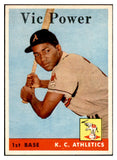 1958 Topps Baseball #406 Vic Power A's EX-MT 536020