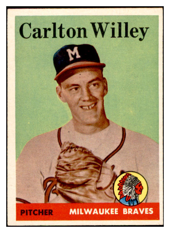 1958 Topps Baseball #407 Carlton Willey Braves EX-MT 536022