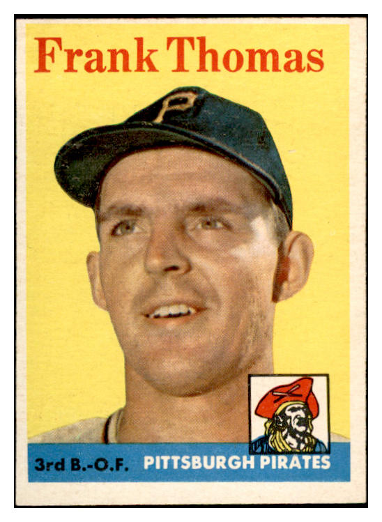 1958 Topps Baseball #409 Frank Thomas Pirates EX-MT 536023