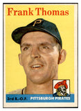 1958 Topps Baseball #409 Frank Thomas Pirates EX-MT 536023