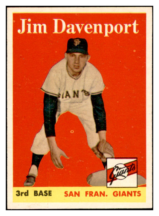 1958 Topps Baseball #413 Jim Davenport Giants EX-MT 536030