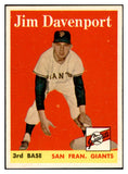 1958 Topps Baseball #413 Jim Davenport Giants EX-MT 536030