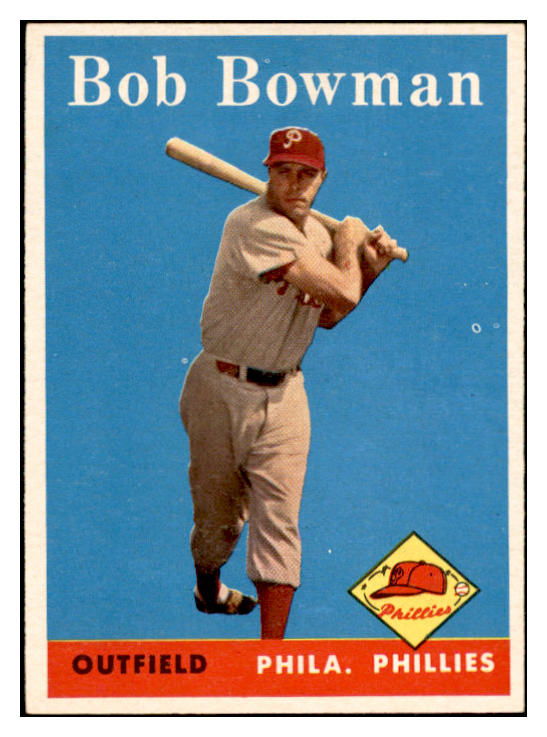 1958 Topps Baseball #415 Bob Bowman Phillies EX-MT 536034