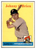 1958 Topps Baseball #426 Johnny O'Brien Pirates EX-MT 536044