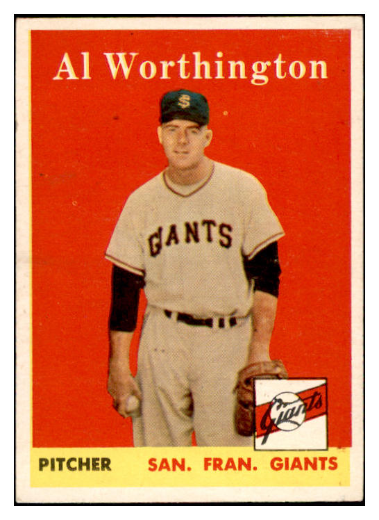 1958 Topps Baseball #427 Al Worthington Giants EX-MT 536045