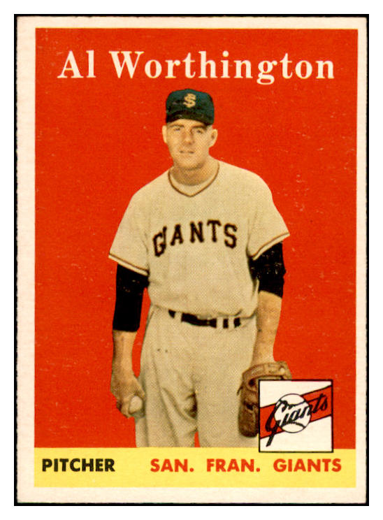 1958 Topps Baseball #427 Al Worthington Giants EX-MT 536046