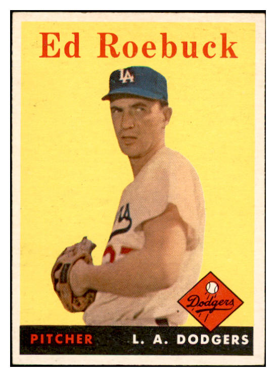 1958 Topps Baseball #435 Ed Roebuck Dodgers EX-MT 536053