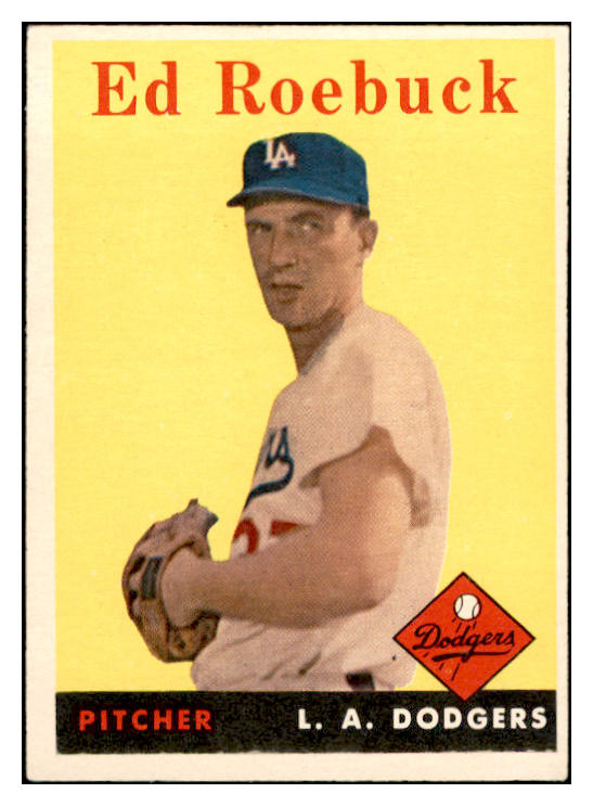 1958 Topps Baseball #435 Ed Roebuck Dodgers EX-MT 536054