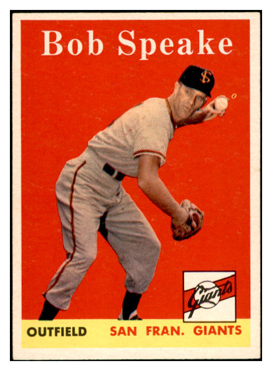1958 Topps Baseball #437 Bob Speake Giants EX-MT 536055