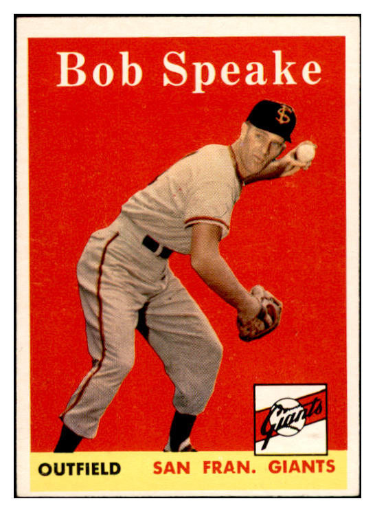 1958 Topps Baseball #437 Bob Speake Giants EX-MT 536056