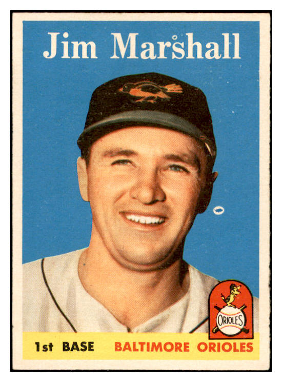 1958 Topps Baseball #441 Jim Marshall Orioles EX-MT 536059