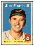 1958 Topps Baseball #441 Jim Marshall Orioles EX-MT 536059