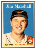 1958 Topps Baseball #441 Jim Marshall Orioles EX-MT 536060