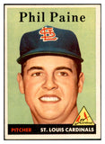 1958 Topps Baseball #442 Phil Paine Cardinals EX-MT 536061