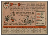 1958 Topps Baseball #444 Danny Kravitz Pirates EX-MT 536063