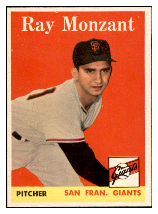 1958 Topps Baseball #447 Ray Monzant Giants EX-MT 536065