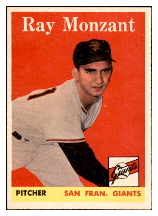 1958 Topps Baseball #447 Ray Monzant Giants EX-MT 536066