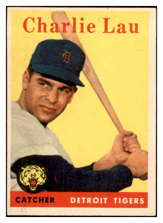 1958 Topps Baseball #448 Charlie Lau Tigers EX-MT 536068