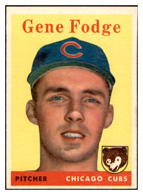 1958 Topps Baseball #449 Gene Fodge Cubs EX-MT 536069