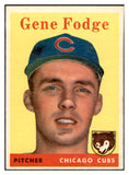 1958 Topps Baseball #449 Gene Fodge Cubs EX-MT 536069