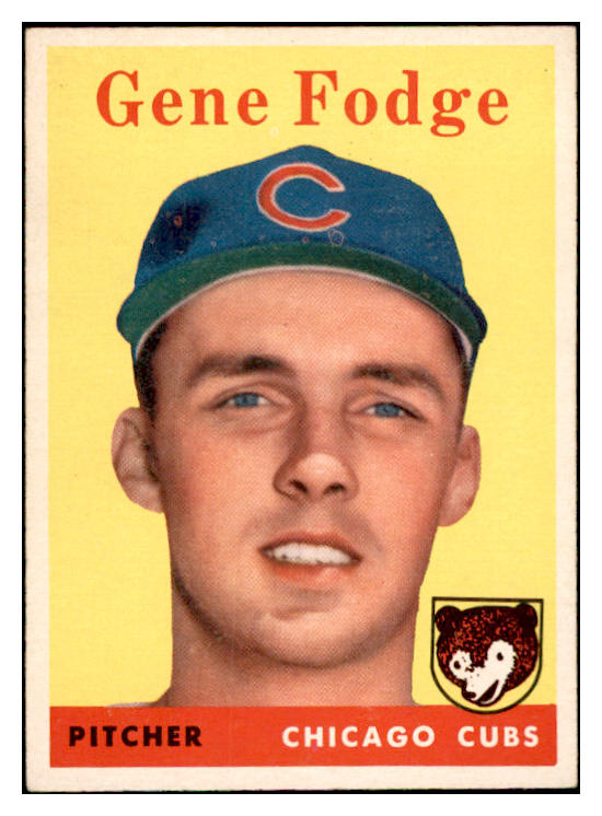 1958 Topps Baseball #449 Gene Fodge Cubs EX-MT 536070