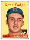 1958 Topps Baseball #449 Gene Fodge Cubs EX-MT 536070