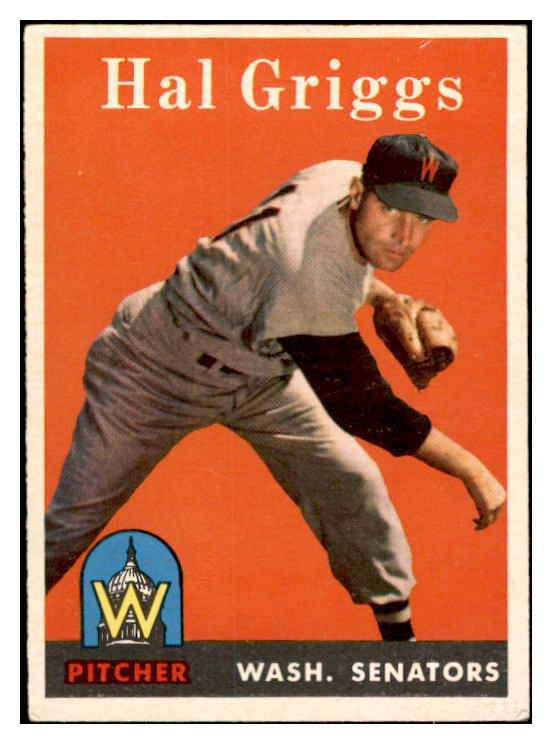 1958 Topps Baseball #455 Hal Griggs Senators EX-MT 536077