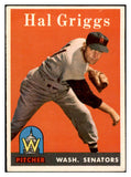 1958 Topps Baseball #455 Hal Griggs Senators EX-MT 536077