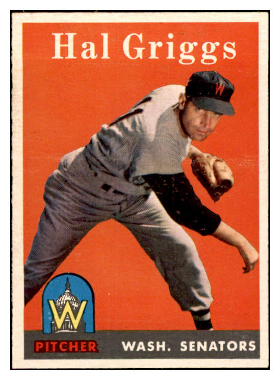 1958 Topps Baseball #455 Hal Griggs Senators EX-MT 536078