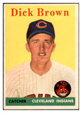 1958 Topps Baseball #456 Dick Brown Indians EX-MT 536079