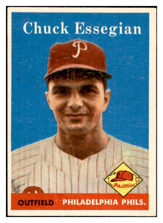 1958 Topps Baseball #460 Chuck Essegian Phillies EX-MT 536083