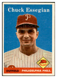 1958 Topps Baseball #460 Chuck Essegian Phillies EX-MT 536083