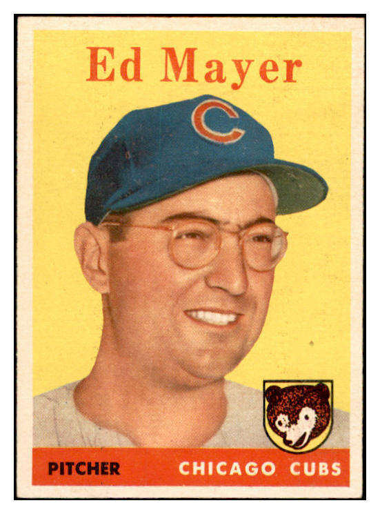 1958 Topps Baseball #461 Ed Mayer Cubs EX-MT 536084
