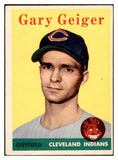 1958 Topps Baseball #462 Gary Geiger Indians EX-MT 536085