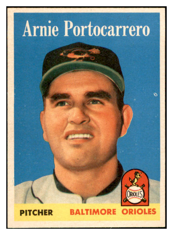 1958 Topps Baseball #465 Arnie Portocarrero Orioles EX-MT 536087