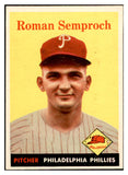 1958 Topps Baseball #474 Roman Semproch Phillies EX-MT 536099