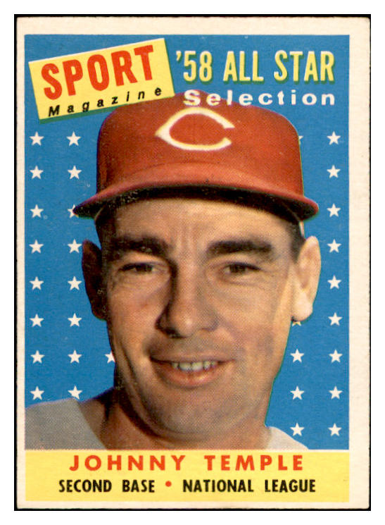 1958 Topps Baseball #478 Johnny Temple A.S. Reds EX-MT 536100
