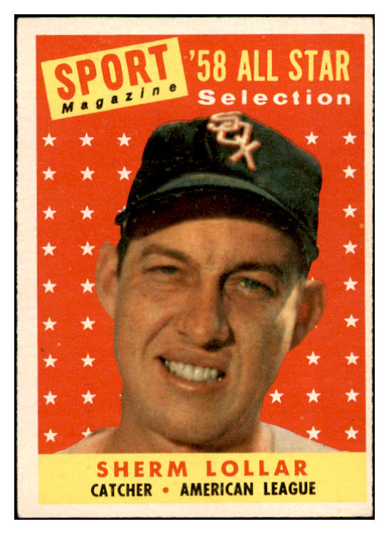 1958 Topps Baseball #491 Sherm Lollar A.S. White Sox EX-MT 536105